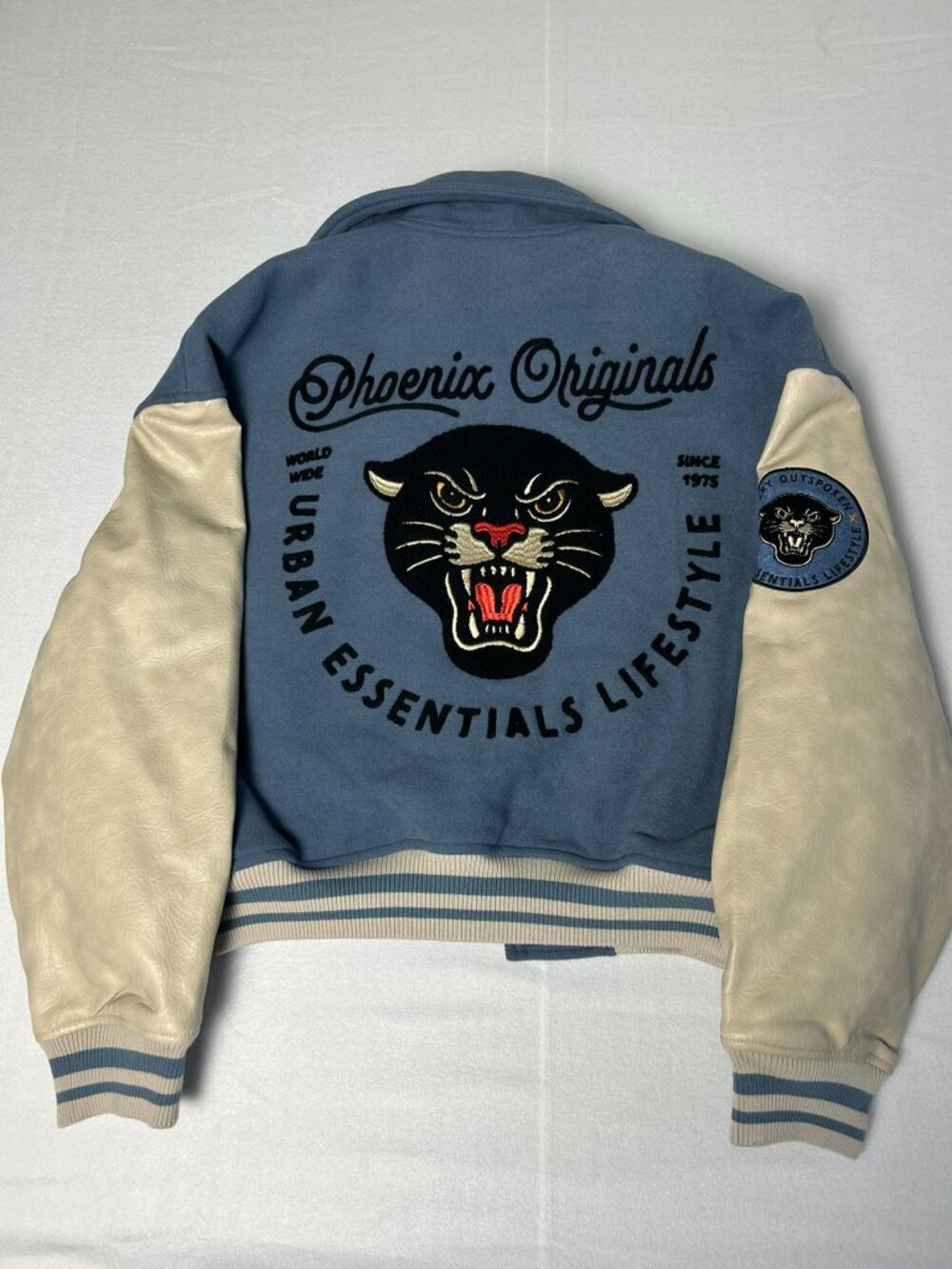ZARA Phoenix Originals 1975 Panther Varsity Jacket Blue Size M New without tag